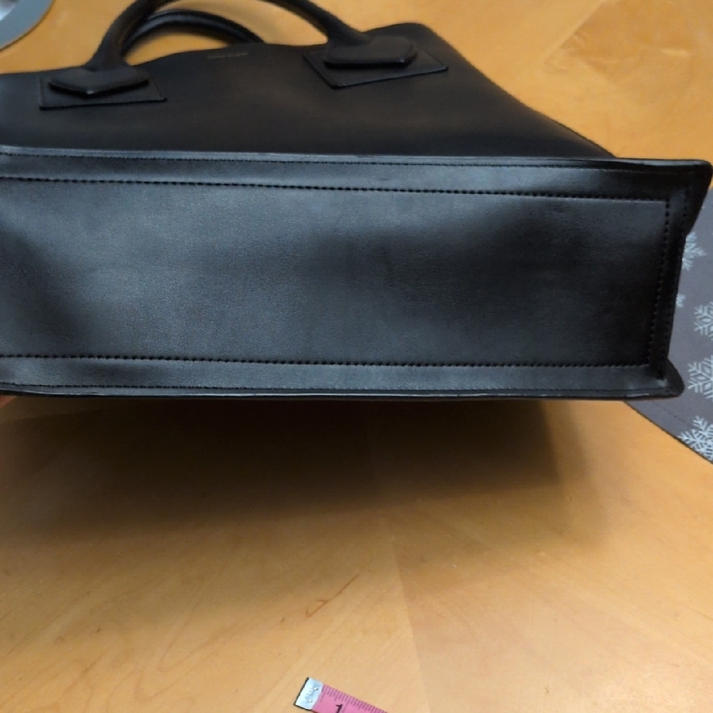 Anne Klein Sandra Large Black Tote with Pouch - Picture 13 of 13